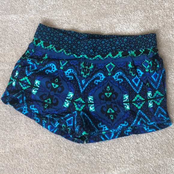 Express Fabric Shorts, Blue/Green/Black - Picture 1 of 4